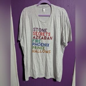 💜 American Apparel Heathered Grey Harry Potter Short Sleeve Graphic Tee 2X